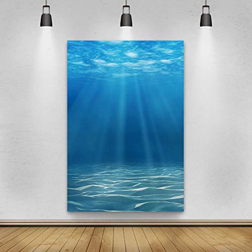3x5ft Thin Vinyl Photography Background Studio Prop Deep Underwater Blue Ocean Backdrop