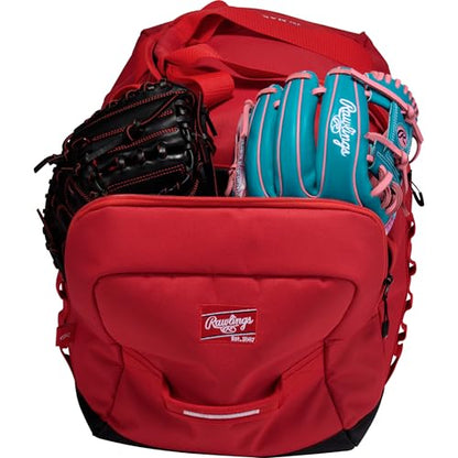 Rawlings Rawlings | Covert2 Duffel Equipment Bag | Baseball/Softball | Multiple Colors - color: Scarlet