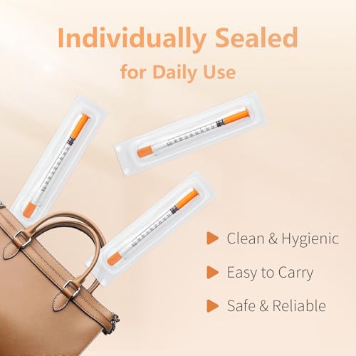 1ml Syring 29G 5/16" 8mm, Lab Tools Individually Wrapped 100 Pack