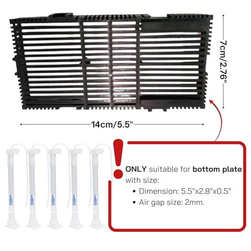 5pcs Under Gravel Filter Aquarium Uplift Tube, Undergravel Bottom Filters for Fish Tanks Water Cleaner Small Board Air Clean System Freshwater Saltwater, Clear Tubing Accessory Kit