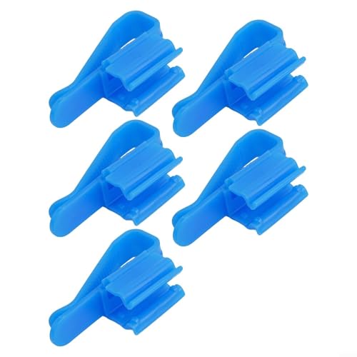 5Pcs Aquarium Hose Holder Clips, ABS Fish Tank Water Pipe Clamp Mounting for 8-16mm Diameter Tubing, Secure Grip Fixture for Aquarium Maintenance(blue) - color: blue