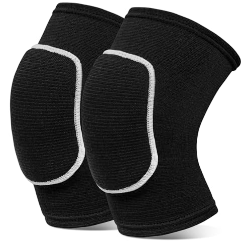 Volleyball Knee Pads knee brace for Women Kids Girls，Soft and Breathable Knee Pads for Volleyball, Dancing, Football, Yoga, Basketball, and Skating - Protective Knee Pads for Adults and Kids (Black White, Medium) - color: Black White, size: Medium