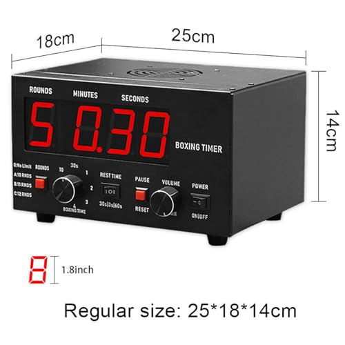Classic Boxing Interval Timer, Professional Boxing Timer with Buzzer - 1-12 Challenge Round Timer, 30S-10min Workout & 0/30/60S Rest Time for Home Gym,Blue - color: Blue
