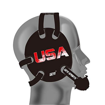 Wrestling Headgear with USA and Flag Wraps (Black, Adult) - color: Black, size: Adult