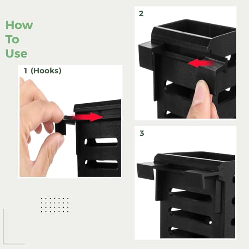 10PCS Aquarium Plant Holder with Hooks, Hanging Rimmed Tank Plant Pot Aquarium Planters Cups, Upgraded Aquatic Planter Cups for Fish Tank Aquaponic Planter and Aquascape Decorations (10)