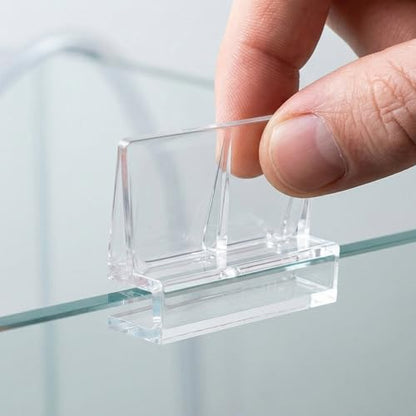 20pcs Aquarium Cover Bracket, Fish Tank Lid Clips, Glass Cover Clip, Acrylic Aquarium Lid Support Holder for Pet Supplies, Water Feature 6mm
