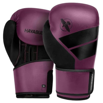 Hayabusa S4 Boxing Gloves - Sparring & Muay Thai - color: Wine, size: 12 oz, Small