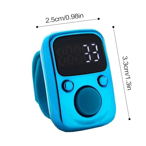Clicker Counter Portable Hand Finger Counting Clicker - color: Blue