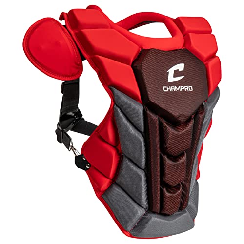 Champro Optimus Pro Plus Chest Protector - color: Scarlet, size: Intermediate (15.5")