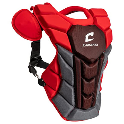 Champro Optimus Pro Plus Chest Protector - color: Scarlet, size: Intermediate (15.5")