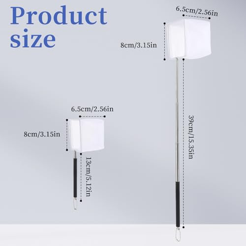 Aquarium Fish Net 3 Inch with Extendable Stainless Steel Handle Square Soft Fine Mesh Shrimp Net for Fish Tank, Stream, Pond