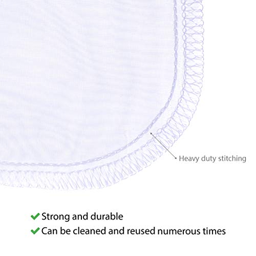 Media Filter Bag Aquarium Extra Fine,Reusable 180 Micron Drawstring Mesh Filter Bags for Very Fine Resins Filter (7.5"*3.6" (3 Pack))