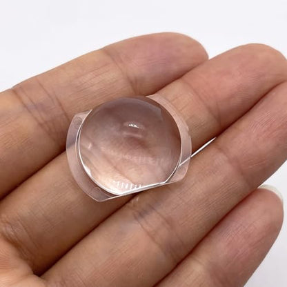 Double Convex Lens - 26mm Diameter, 8mm Focal Length, Optical biconvex Lens for Physics Experiments, Photography, Magnifying, and DIY Projects - Pack of 5pcs (26mm x 19mm xF8) - size: 26mm x 19mm xF8