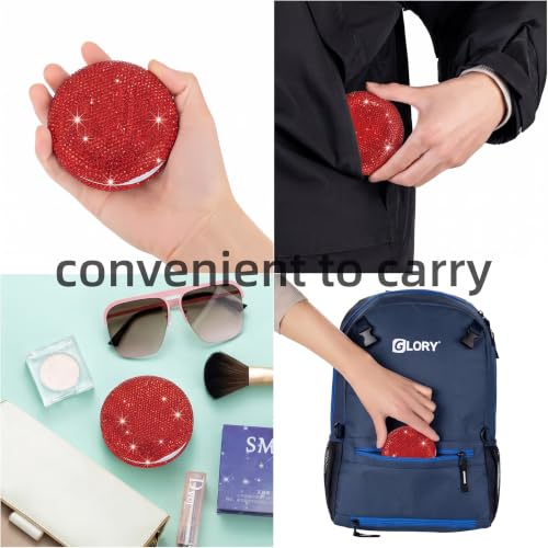 Retainer Case Cute Mouse Guard Case Slim Aligner Case Compatible with Invisalign Bling Night Guard Case Orthodontic Retainer Box Magnetic Denture Holder (Red) - color: red