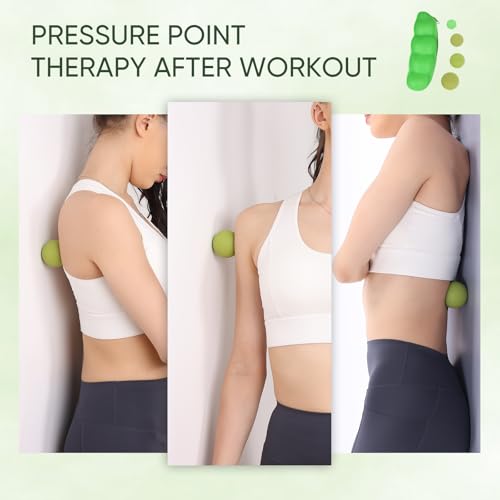 Firm Massage Lacrosse Ball Set, 4 Sizes for Myofascial Release - color: 4 Firm Green