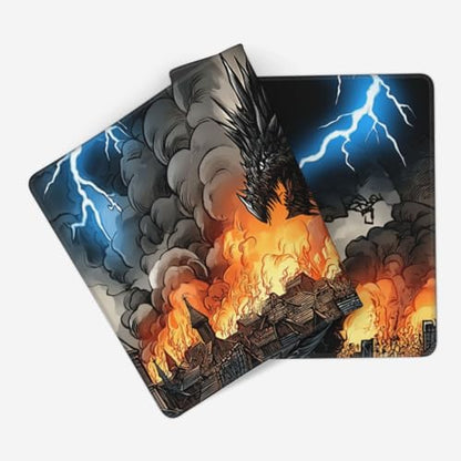 XXL Gaming Mouse Pad 35.4 x 15.7 Inch, Large Extended Desk Mousepad with Dragon Design, Water-Resistant Surface, Stitched Edges, Non-Slip Rubber Base Desk Mat for Gaming & Office - color: Dragon