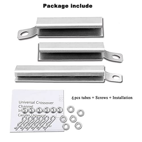4 Pack 304 Stainless Steel Carryover Tubes - Universal Gas Grill Crossover Tube Replacement for Charbroil, Nexgrill 5-Burner & Most 4-5 Burner Grills