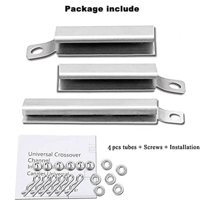 4 Pack 304 Stainless Steel Carryover Tubes - Universal Gas Grill Crossover Tube Replacement for Charbroil, Nexgrill 5-Burner & Most 4-5 Burner Grills