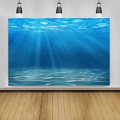 Underwater World Background 13x10ft Undersea World Sunlight Deep Sea Blue Water Sun Ray Backdrop Seabed Children Birthday Party Home Decoration Kid Boy Newborn Photo Studio Aquarium Background - size: 13x10ft