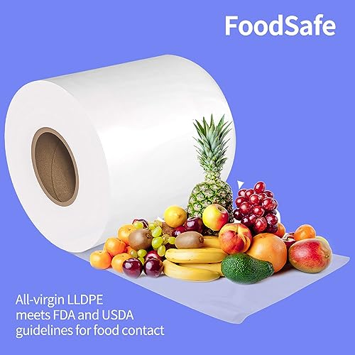 Poly Tubing Roll, Lay Flat Poly Tube Bags, Food-Grade Polyethylene, Custom Poly Bag Packaging Solution, 6 Inches x 500 Feet, 2-Mil Thickness, 1 Roll (6" x 500' 2 Mil, Clear) - size: 6" x 500' 2 Mil