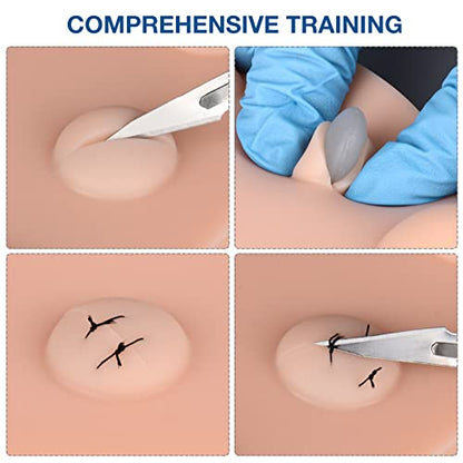 Medarchitect Abscess Incision & Drainage Pad, Sebaceous Cyst Skin Pad, Skin Practice Model for Training and Demonstration of Physician's Cyst Surgical Removal - style: Abscess Pad
