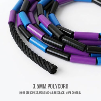 Elevate Rope Beaded Jump Rope, 1 in Beads, 10 ft Adjustable, Segmented - color: Galaxy