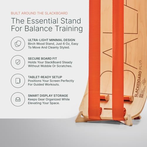 GIBBON SlackBoard, Balance Board Kids & Adults, Slackline Balance Trainer - color: Waves with Stand