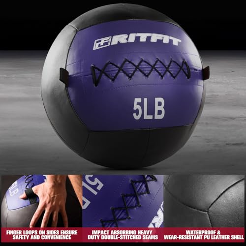 RitFit Soft Medicine Ball for Strength and Conditioning Workouts - size: 5lb