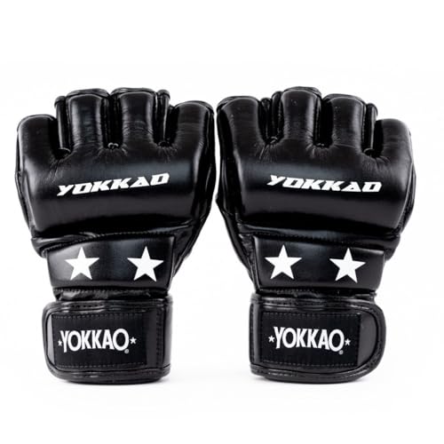 YOKKAO MMA Gloves - Ground Pro and Sparring | Layered Foam Padding | Produced at YOKKAO Factory, Thailand | Grappling, Striking, Ground-and-Pound | S/M-L/XL - color: Black MMA Pro, size: Small-Medium