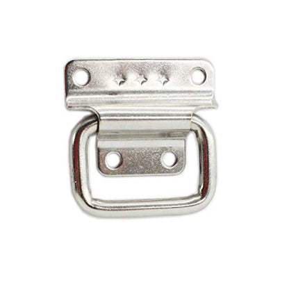 4 Pack Stainless Steel Wardrobe Handle, Foldable Boat Hatch Latch Cabinet Lifting Ring Pull Handle,Cabinet Pull Handle Accessories,Toolbox Door Chest Handle Small - size: Small
