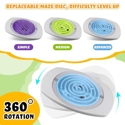 Balance Board with Maze for Kids, 20 Inch Labyrinth Wobble Board with 2 Balls & 3 Replacement Labyrinth Disks Plastic Rocking Seesaw Sensory Training for Boys Girls Indoor Outdoor