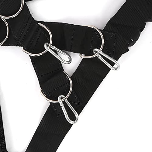 Weight Bearing Shoulder Strap Pulling Sled Harness Vest for Speed Agility Training - color: Black