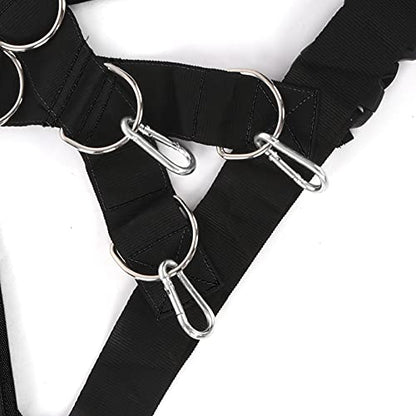 Weight Bearing Shoulder Strap Pulling Sled Harness Vest for Speed Agility Training - color: Black
