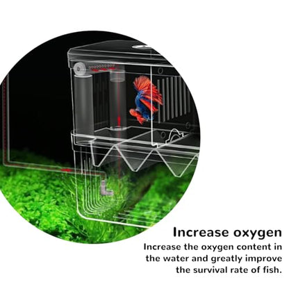 Mipukbay Large Aquarium Isolation Breeding Box, Acrylic Transparent Aquarium Breeder Box for Fish Fry Hatching, Shrimp Breeding, Betta, Guppy, Killifish, Clownfish, Suitable for 5-40 Gallon Tanks