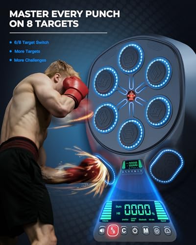 Smart Music Boxing Machine | 8 Target&Interactive Punching Trainer