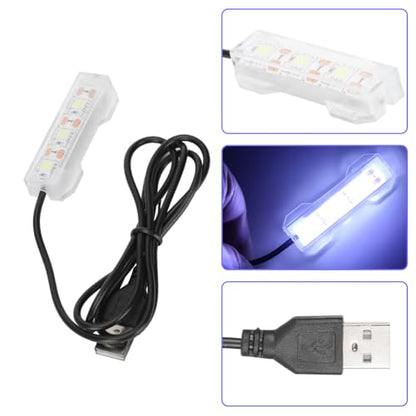 Small Aquarium Light, USB Fish Tank Light Water Plant Light Bar Desktop Mini Decoration LED Lamp for Office Desk Planted Freshwater Saltwater Betta Micro Landscape Daily Lighting Cold White