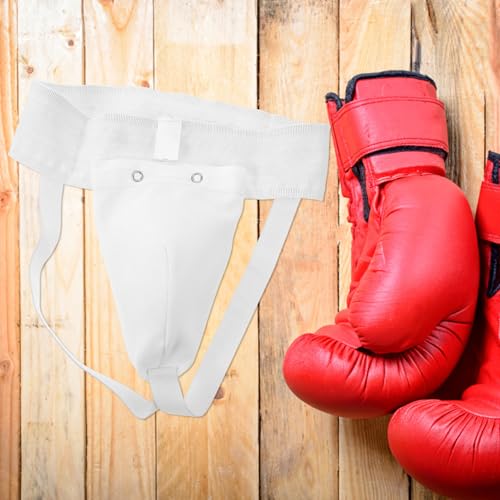 Kichvoe Wear-Resistant Groin Protector and Comfortable Breathable Crotch Guard Cotton Cover, Integrated Professional Male Groin Guard for Boxing Taekwondo MMA Training
