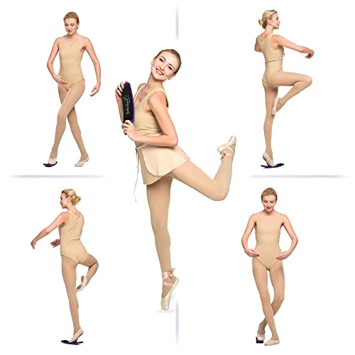 Ballet Turning Spin Board for Dance and Figure Skating. Portable Training Equipment for Dance. Make Your Turns, Pirouette and Balance Better. - color: Purple with carry bag