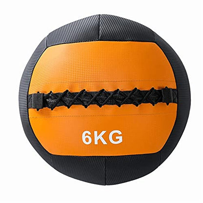 Medicine Ball Slam Ball Wall Ball，Artificial Leather Squash Soft Medicine Ball for Strength and Conditioning Exercises, Cross Training, Cardio and Core Workouts (Size : 6KG/13.2LB) - size: 6KG/13.2LB