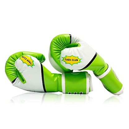 CKE Boxing Gloves for Kids Ages 5-12, Beginner Punch Bag Training Gloves - color: GREEN