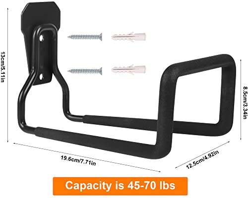 2pcs Heavy Duty Hose Hanger Garden Hose Storage Black Water Hose Holders for Outside Wall Mount Garden Hose Reel Hose Stand - color: 2pcs Black