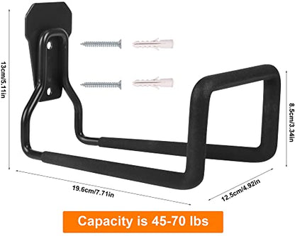 2pcs Heavy Duty Hose Hanger Garden Hose Storage Black Water Hose Holders for Outside Wall Mount Garden Hose Reel Hose Stand - color: 2pcs Black