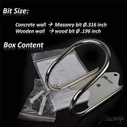 JBscoop Garden Hose Holder, Garden Hose Hanger Wall Mount for Water Hose, Extension Cords, Air Compressor Hose, Heavy Duty & Rust Proof Set of 1