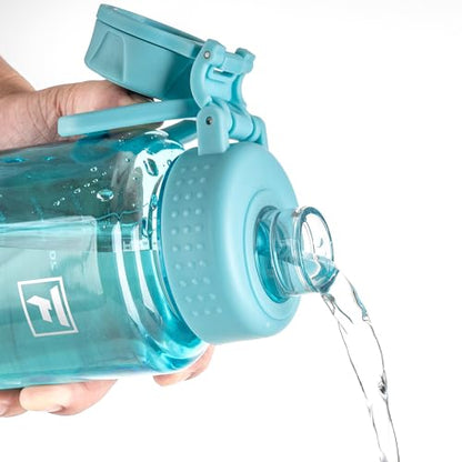 Fanhaw 32 oz Clear BPA-Free Tritan Water Bottle with Fast-Flow Spout Lid, BPA-Free & Leak-Proof Wide-Mouth Reusable Bottle for Gym, School & Office, Back to School Essentials (Baby Blue) - color: Baby Blue, style: 1 Pack