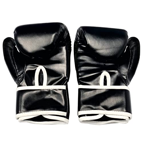 CKE Boxing Gloves for Kids Ages 5-12, Beginner Punch Bag Training Gloves - color: Black-02
