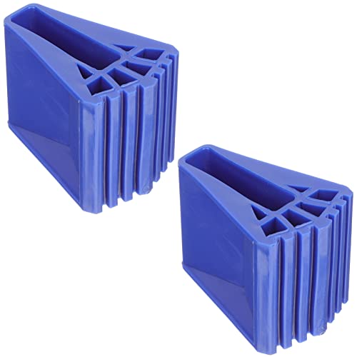 Homoyoyo 2pcs Non- Ladder Feet Pads Rubber Covers for Enhanced Stability and Safety Skid Mats for Ladders and Telescopic Stairs - color: Blue