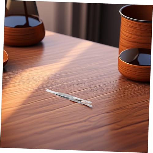 YARNOW Stainless Tweezers for Philately Collectors Anti-Static Long Curved Tongs for Stamps and Jewelry 6-inch Length