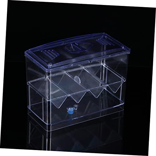 Abaodam Transparent Functional Fish Breeding Tank Betta Habitat Box Independent Incubator for Fry with Easy Cleaning Durable Material Prevents Adult Fish