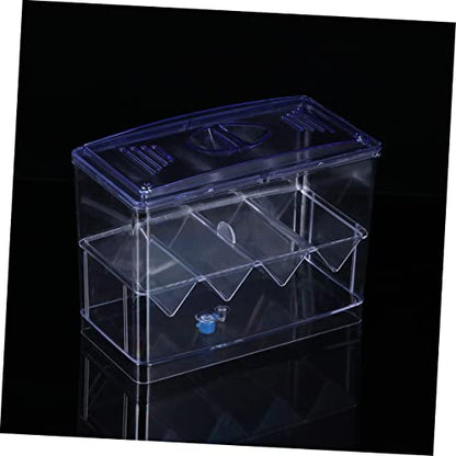 Abaodam Transparent Functional Fish Breeding Tank Betta Habitat Box Independent Incubator for Fry with Easy Cleaning Durable Material Prevents Adult Fish