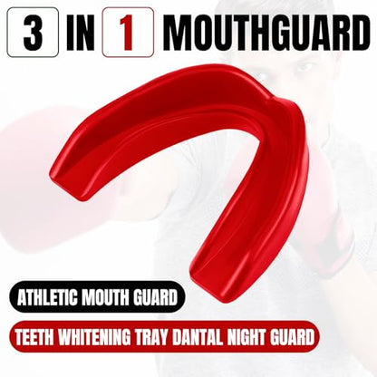 Kathfly 50 Pcs Football Mouth Guards Bulk Sports Mouthpieces - color: Red